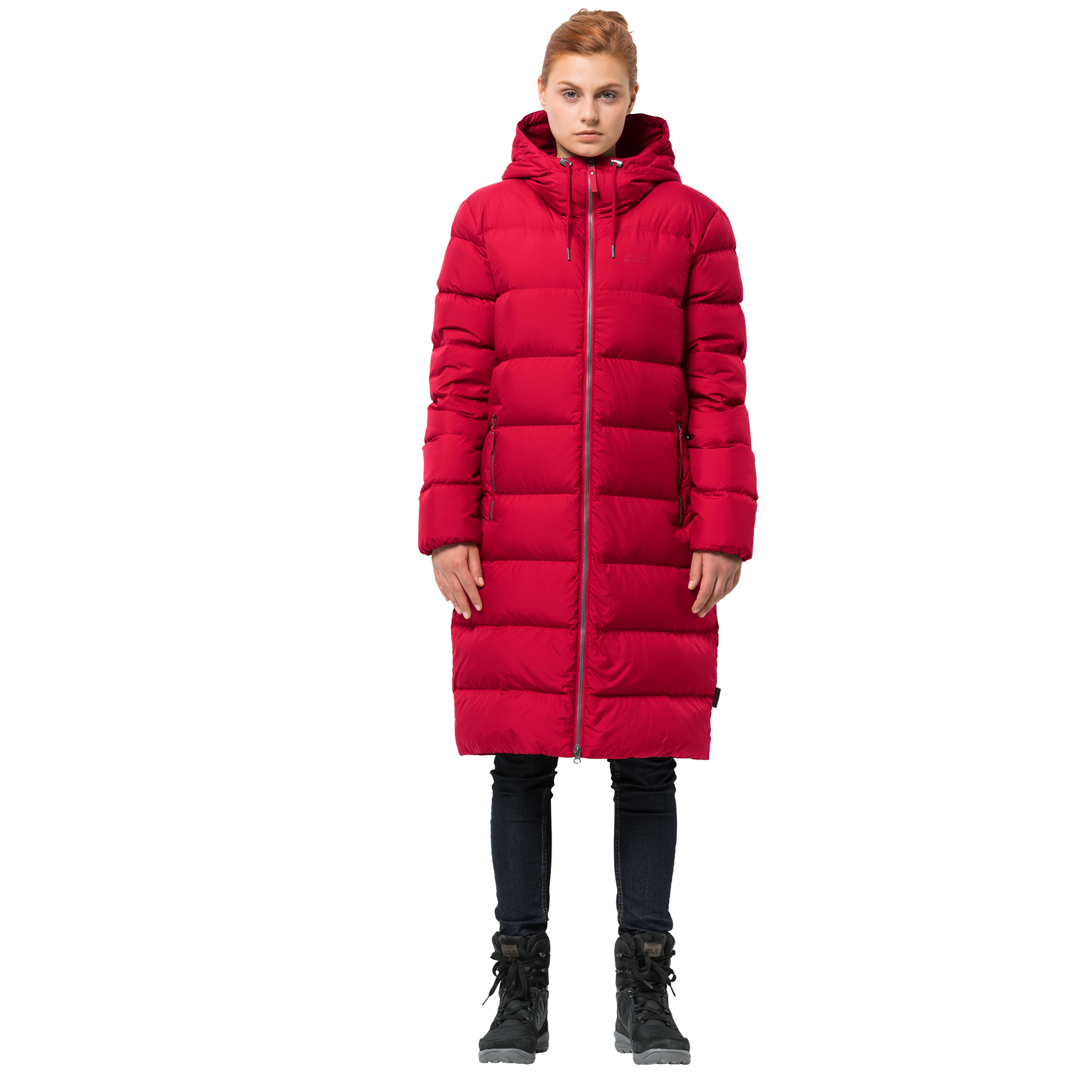 Jack wolfskin crystal palace cheap coat red