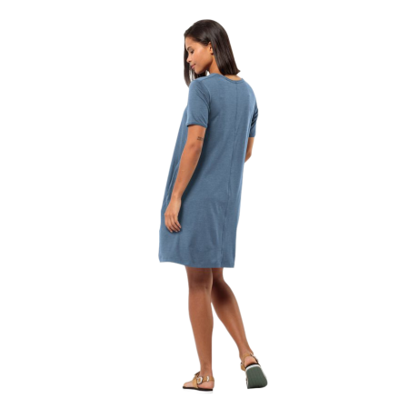Фото платье женское jack wolfskin travel dress elemental blue