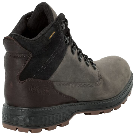 Фото ботинки мужские jack wolfskin jack tex mid dark steel/black