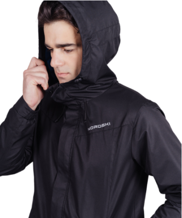 Фото ветрозащитная мужская куртка nordski storm black