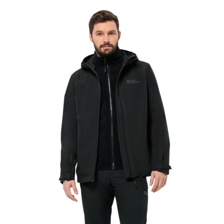 Фото куртка мужская jack wolfskin taubenberg 3in1 jkt m black