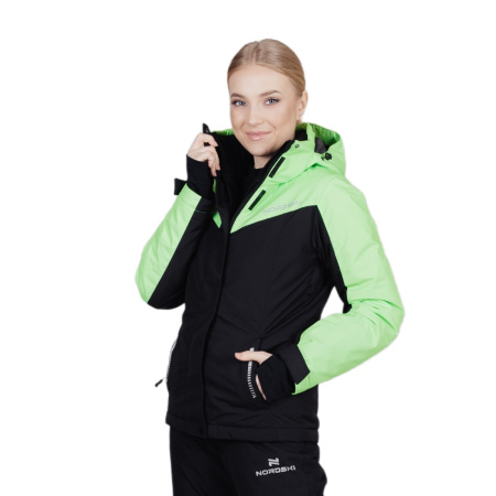 Фото куртка женская горнолыжная nordski extreme black/lime w