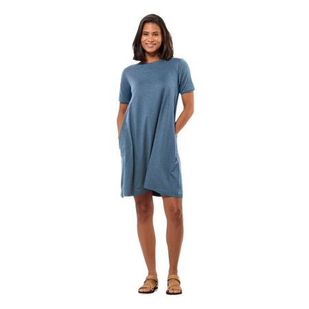 Фото платье женское jack wolfskin travel dress elemental blue