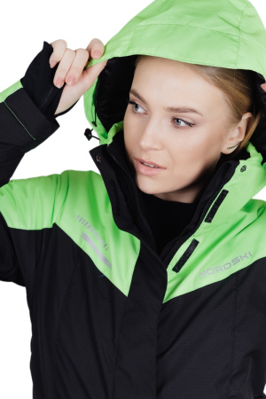 Фото куртка женская горнолыжная nordski extreme black/lime w
