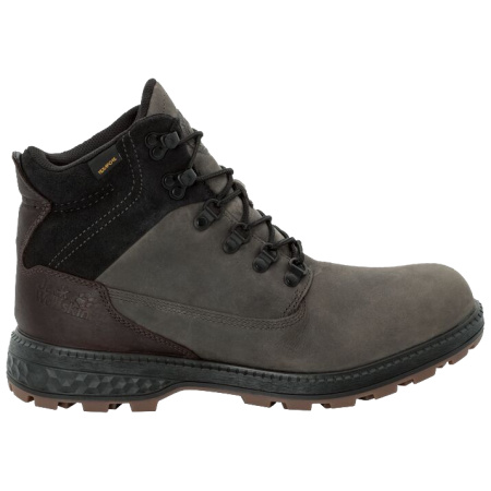 Фото ботинки мужские jack wolfskin jack tex mid dark steel/black